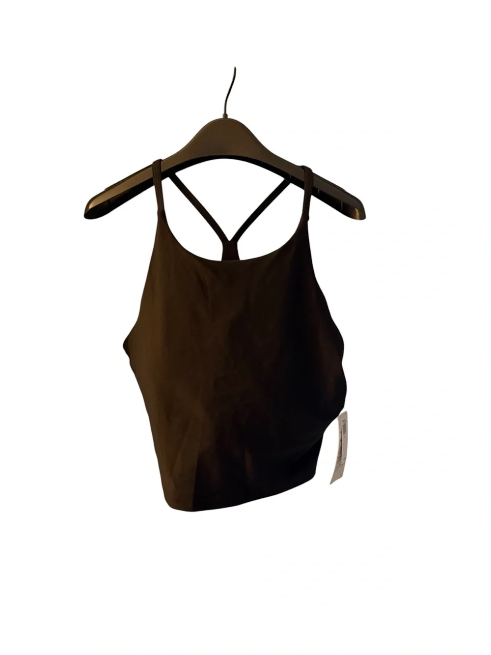 Old Navy Women's Sportsbra Black Powersoft Strappy Crop Tank Top Size Medium